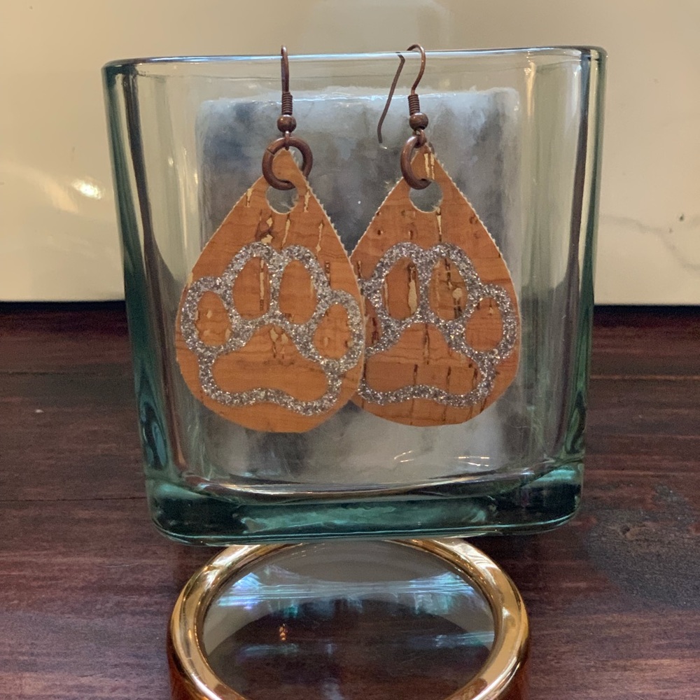 Paw print earrings